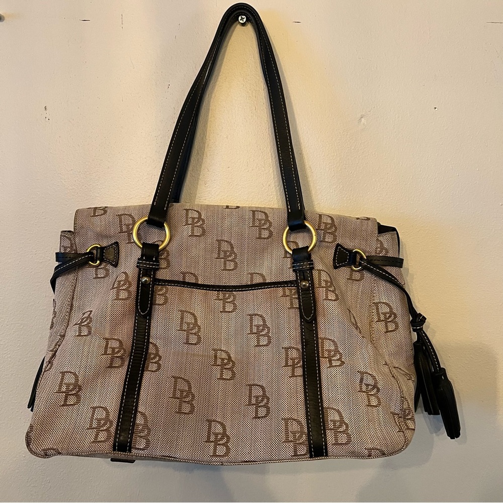 Dooney & Bourke Black and Brown Florentine The Smith Tote Bag - Picture 3 of 14